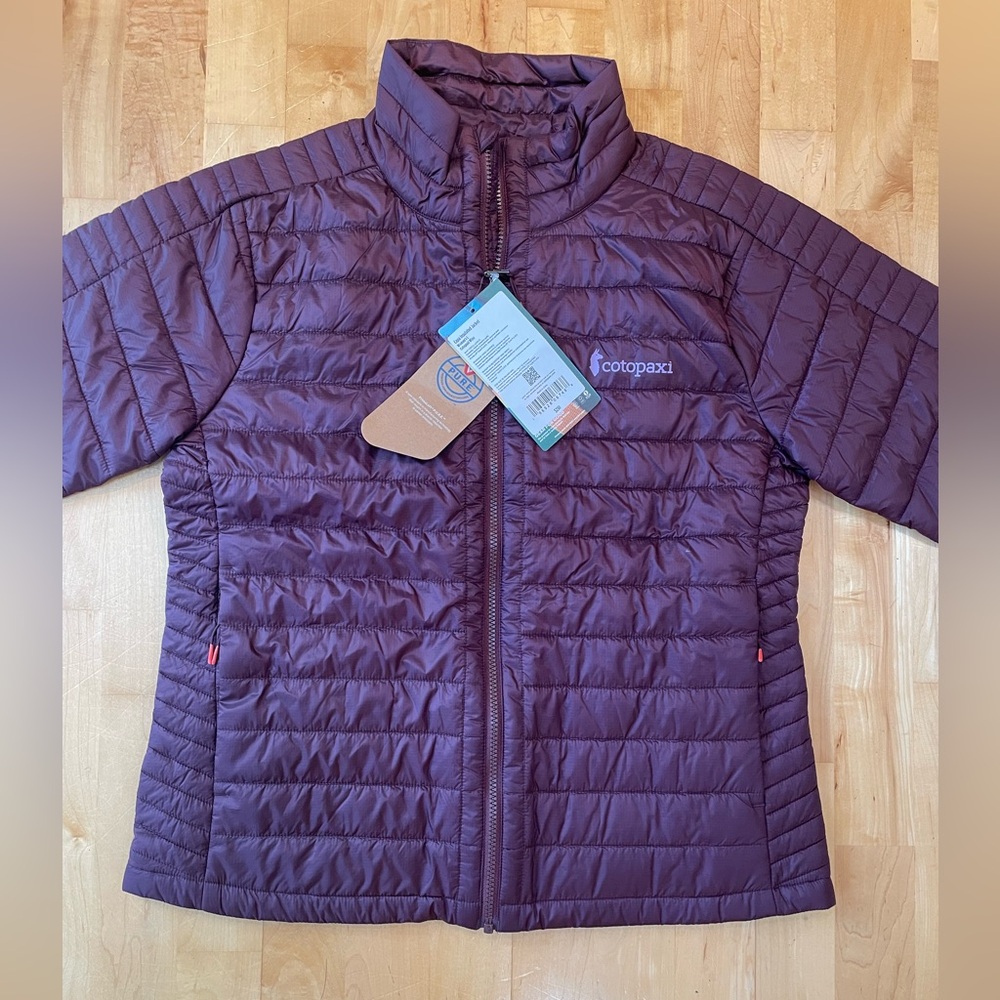 Brand new Cotopaxi Capa Insulated Jacket ski Puffer Wmns L MSRP $230 Wine